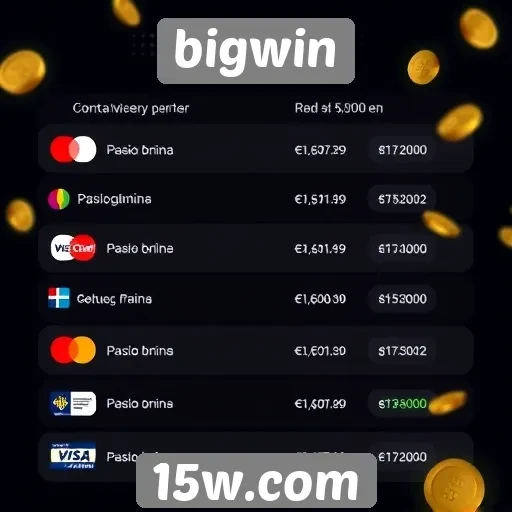 Avaliação das opções de pagamento no Bigwin